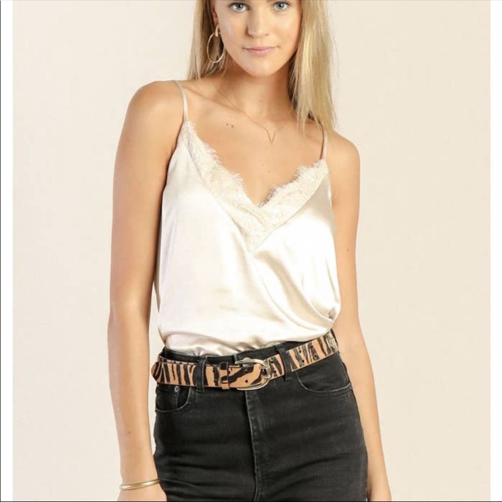 Silky Women’s Cami with Lace Detail
